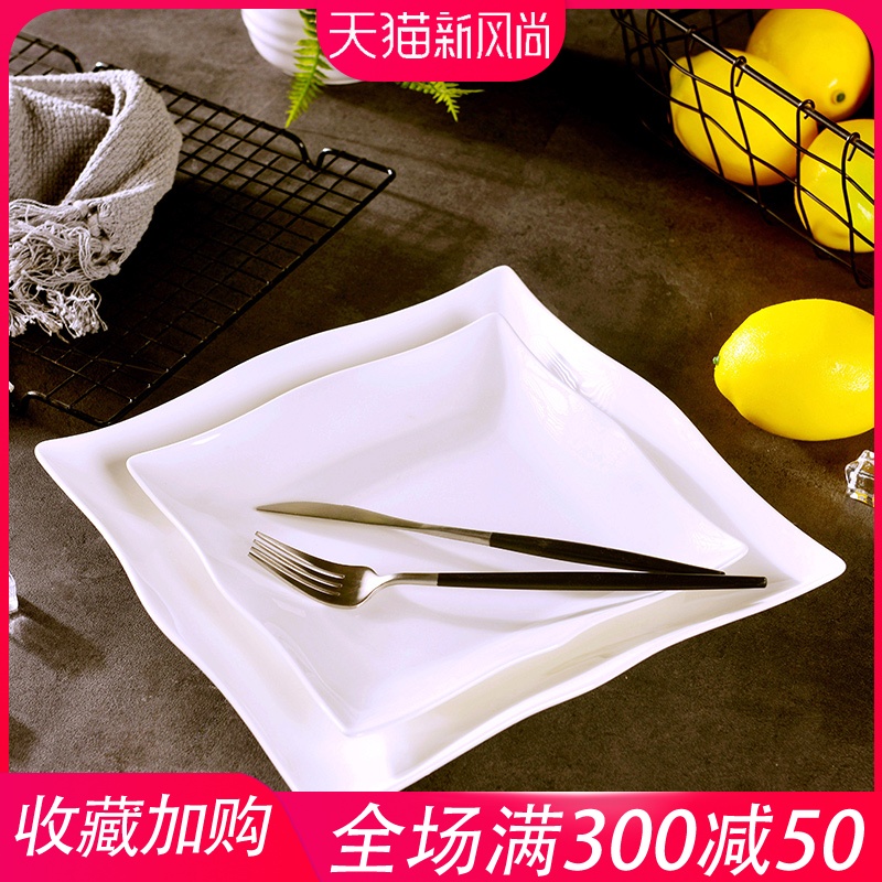 Jingdezhen European - style originality west person order to suit the hotel ceramic plate household square new ipads China