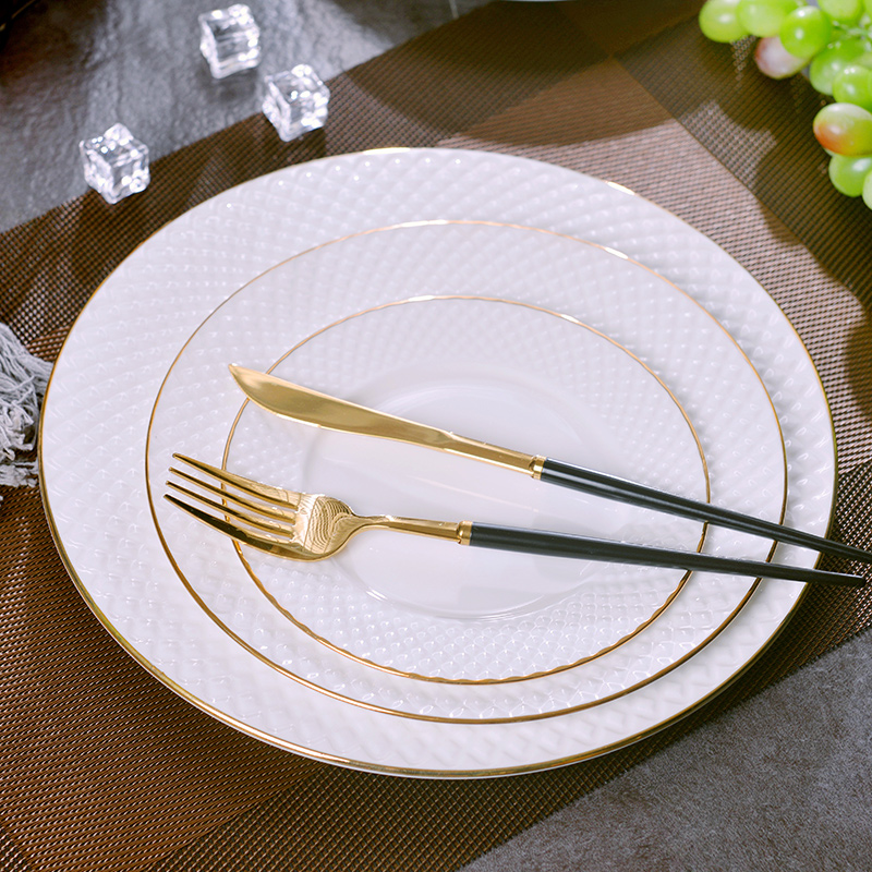 Steak dishes suit creative west European up phnom penh home ipads China plates plate round ceramic dish meals