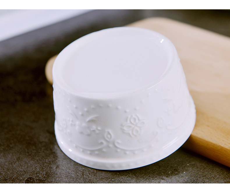 Creative ceramic pudding bowl snacks household soy sauce vinegar dip bowl bowl dishes steamed cake baking oven dessert bowls