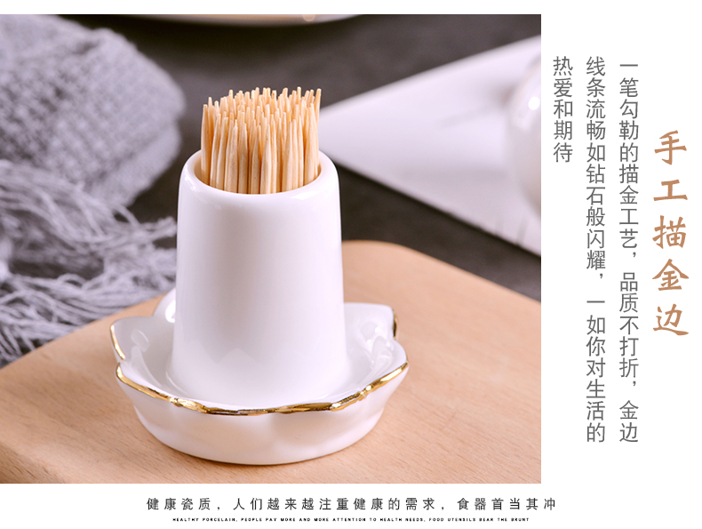 Creative ipads porcelain dental portable extinguishers up phnom penh ceramic household hotel hotel, lovely gourd toothpick box tableware fittings