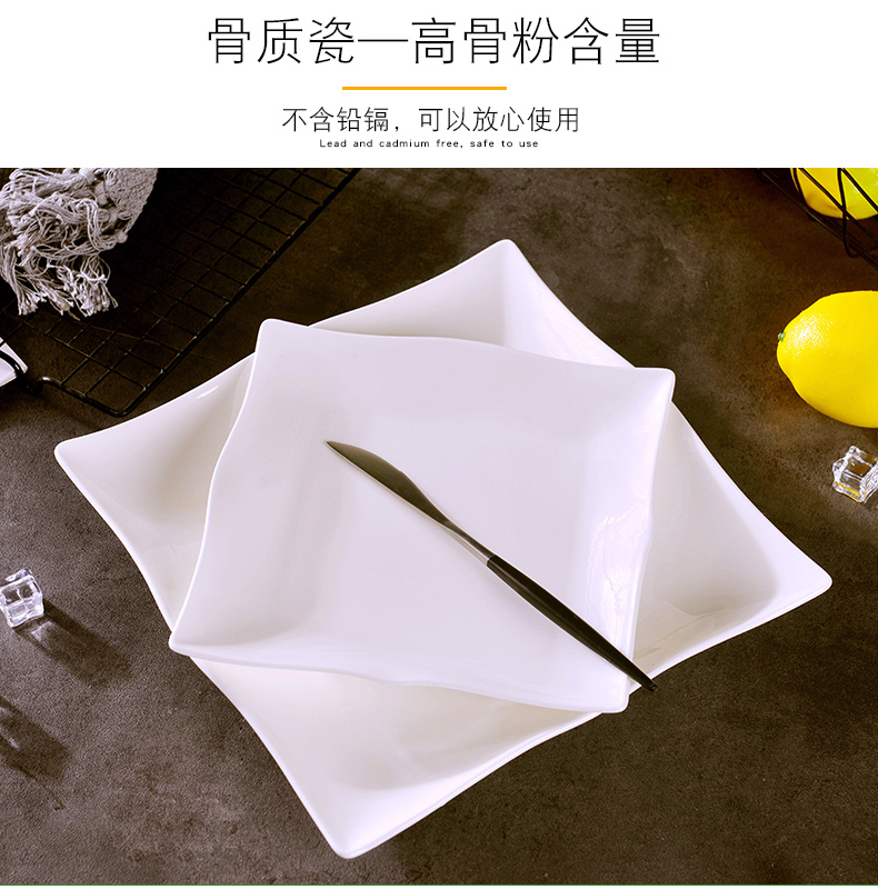 Jingdezhen European - style originality west person order to suit the hotel ceramic plate household square new ipads China