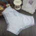 Sexy eo thấp liền mạch tóm tắt Cotton tinh khiết thoáng khí đồ lót nữ Mid-eo ren bên kích thước lớn đồ lót màu đen và trắng