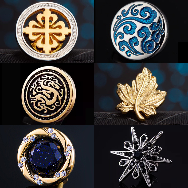 Brooch Men's Lapel Pin Suit Coat Corsage Blazer Brooch Women's Accessories Japanese and Korean Style Trendy Badge Accessories