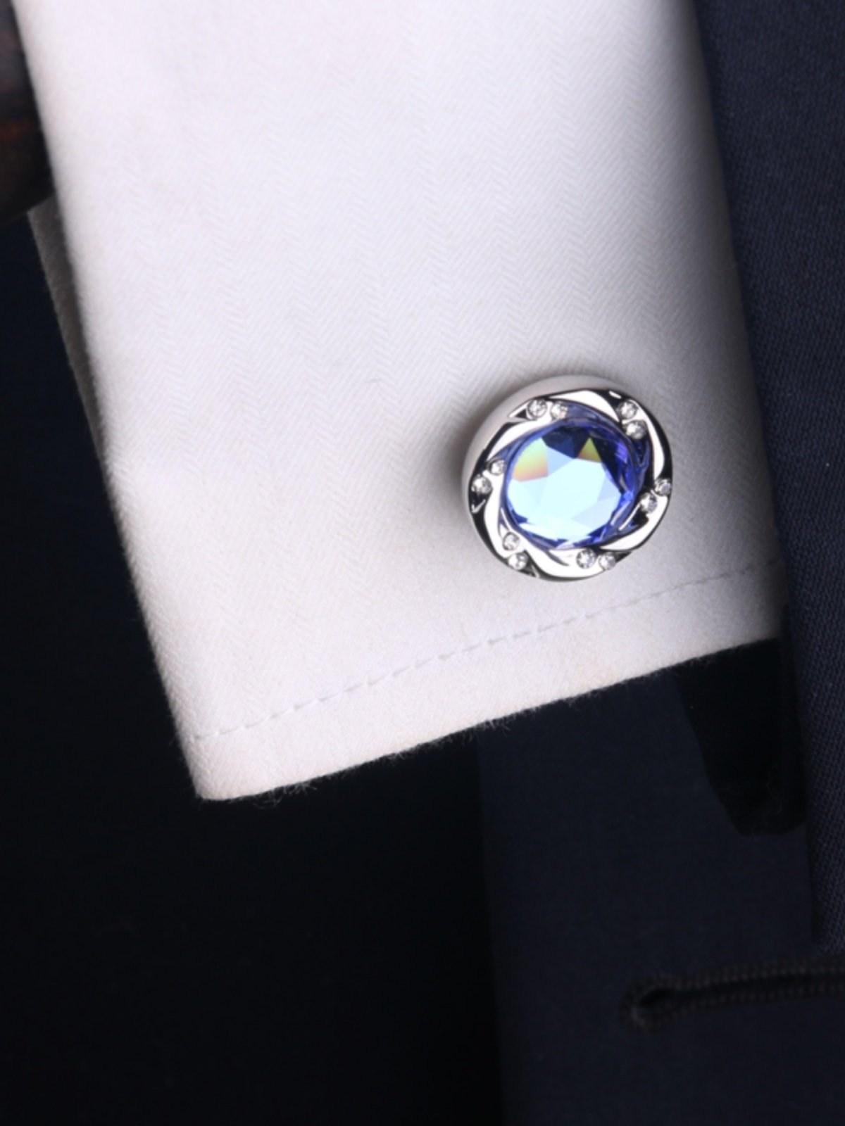French-Style Shirt Cufflinks, Formal Suit Long-Sleeve Double-Layered Folding Cufflinks, Men's Business Wedding Event Cuff