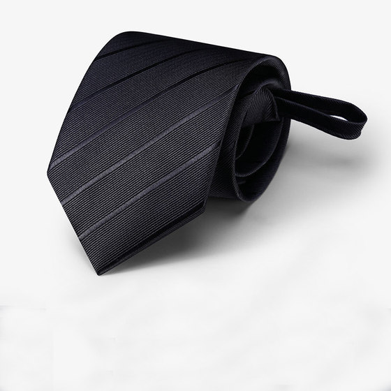 Tie for men and women business formal wear black red zipper style groom wedding Korean style narrow lazy tie-free high-end