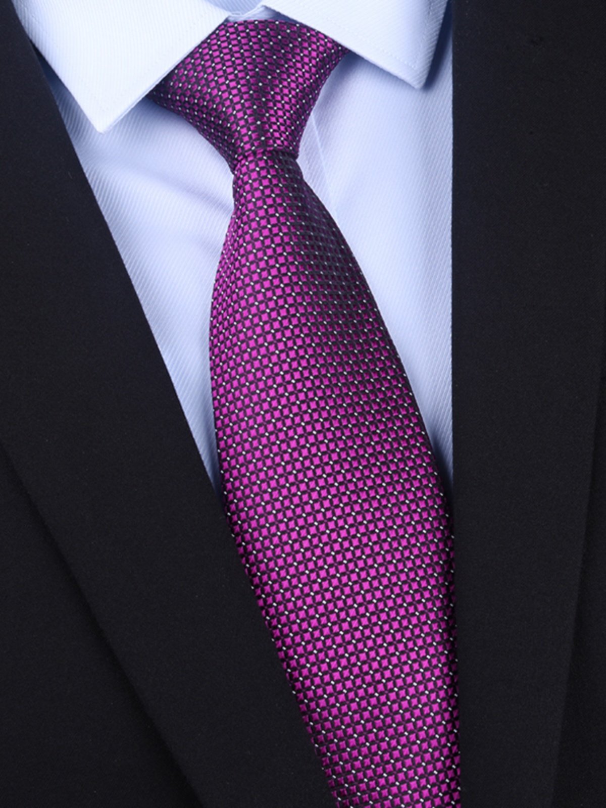 8cm Zipper Tie Silk Tie Mulberry Silk Men's Tie Business Formal Wear Suit Shirt Tie Wedding