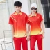 Bộ đồ thể thao mùa hè mới của phụ nữ thể thao tay ngắn đồng phục nam đồng phục nhóm quần áo quần vuông nhảy quần áo đôi thể thao hai mảnh - Thể thao sau Thể thao sau