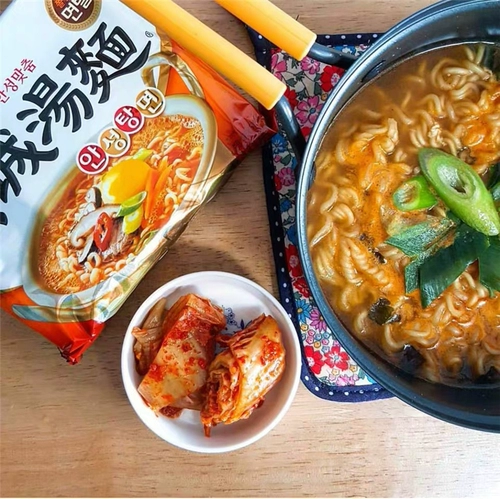 Суп с лапшой Nongshim Anseong, 125 г, имбирь Ходонг, корейская лапша быстрого приготовления со вкусом морепродуктов, рамэн, импортная корейская лапша быстрого приготовления