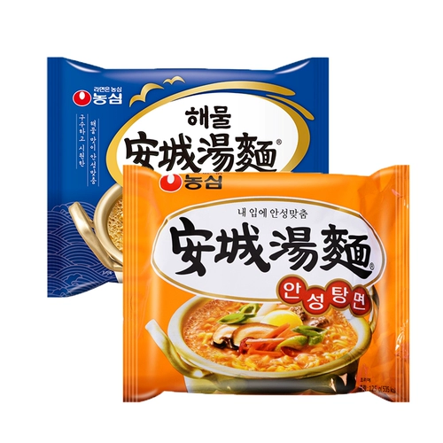 Суп с лапшой Nongshim Anseong, 125 г, имбирь Ходонг, корейская лапша быстрого приготовления со вкусом морепродуктов, рамэн, импортная корейская лапша быстрого приготовления