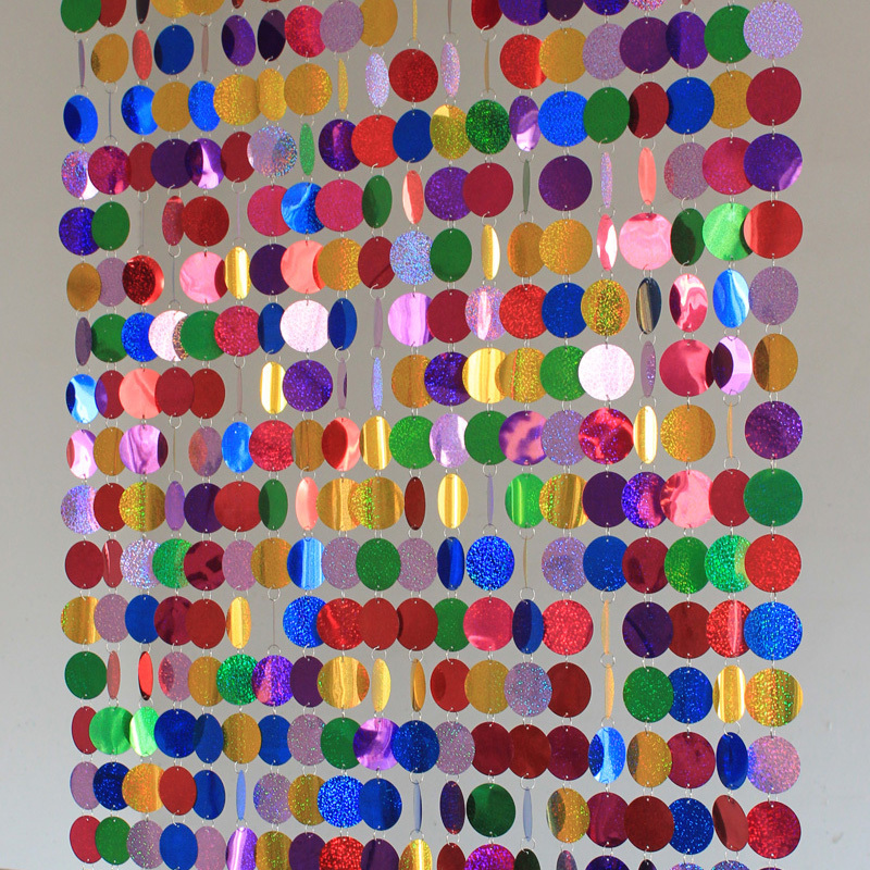 Mixed Colorful Plastic Sequin String for Home Door Curtains, Wedding Display Racks, Kindergarten Festival Decorations, Shopping Malls, Dormitories Mixed Colorful Plastic Sequin String for Home Door Curtains, Wedding Display Racks, Kindergarten Festival Decorations, Shopping Malls, Dormitories