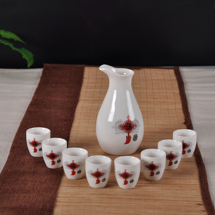 Ceramic wine kit Japanese style home Idea Winemaker Small Wine Pot Mouthwatering Wine liquor Wine Glass Suit-Taobao