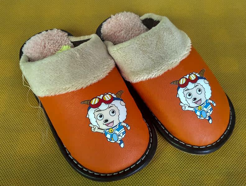 Pantoufles enfants en cuir synthétique pour hiver - semelle tendon - Ref 1026392 Image 11