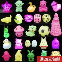 Мультяшный разноцветный ночник, мигающая игрушка, колечки