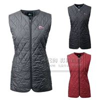 NEPA Hàn Quốc mua 18 mùa đông nữ cổ tròn dây kéo hình thoi thêu thêu áo cotton nhẹ ấm 7E61401 - Áo thể thao áo khoác thể thao nam