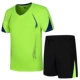 Quần áo thể dục phù hợp với nam chạy bộ thể dục quần thể thao quần nhanh khô bóng rổ đào tạo ba hoặc năm bộ quần áo ngắn tay - Thể thao sau