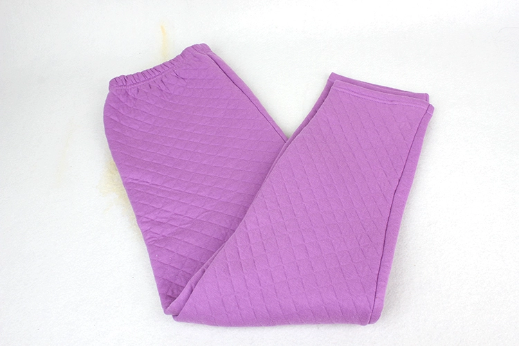Quần trung niên và cao eo ấm áp cotton nữ size lớn ba lớp dày quần dài rộng miệng đơn giản bà mẹ nhà quần giữ nhiệt nam uniqlo
