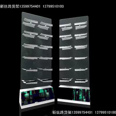 Glass Island transparent shoe rack test mirror rack Monopoly counter shoe store display rack accessories