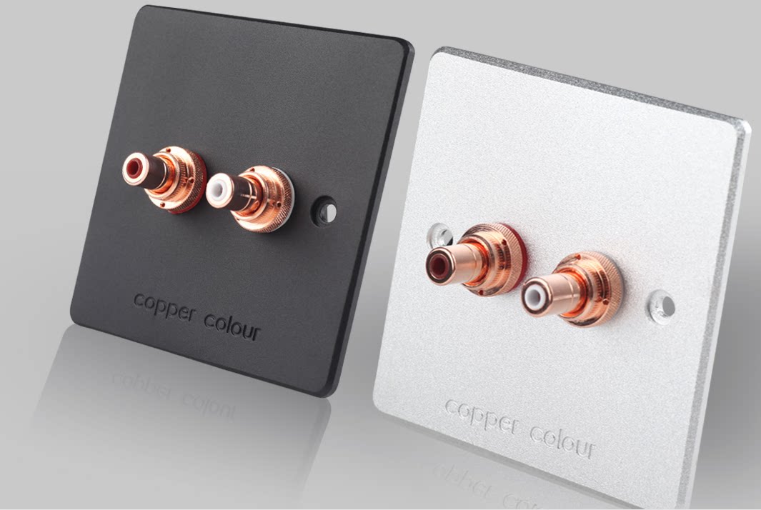 Copper Colour IRT boutique copper sand gold into the wall RCA wiring panel
