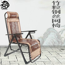 Bamboo folding chair Summer square Mahjong seat Old man nap leisure chair Home recliner folding lunch break portable