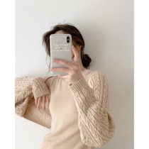 ICTS Gentle Apricot Floral Texture Vest Shawl Cape with two sets of knitted sweatshirts