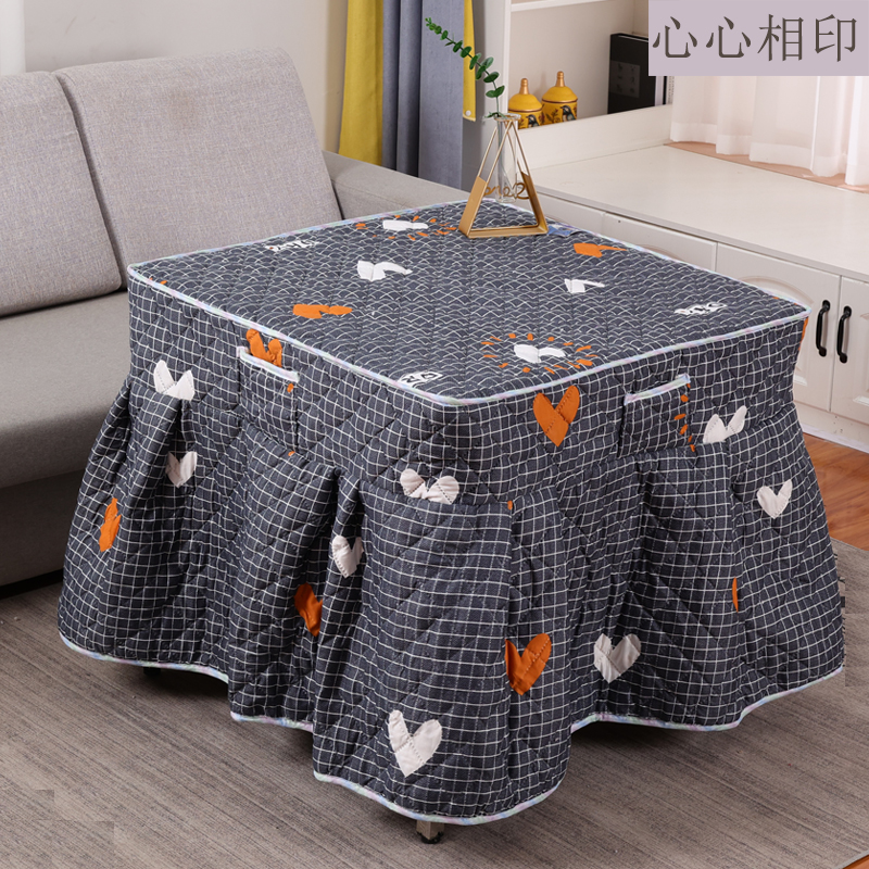 Double-sided with the same flower fire cover cover square electric heating stove cover table cover fire table electric stove cover