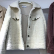 Phiên bản Hàn Quốc 2018 của trường đại học mới Feng Shui nhung lông một chiếc áo khoác nữ mùa đông áo khoác ngắn