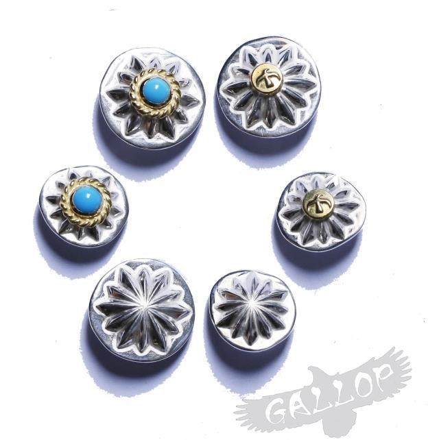 アイアンヘッドショップ 高橋アイアンヘッド ゴロス バックル付き小型財布、ショルダーバッグ、バックパック、フラワーバックル