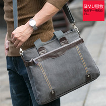 Mens computer Business Travel Canvas Handbag Casual Single Shoulder Inclined Satchel Bag multifunction briefcase Backpack Boys Bag
