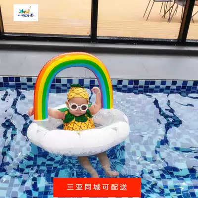Sanya-Net red (rental) Children Baby White Swan Flamingo child Mount 5-day floating swimming ring