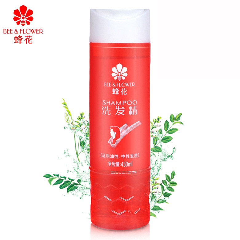 5 bee flower shampoo 450ml refreshing itching shampoo domestic hot selling shampoo without silicone oil
