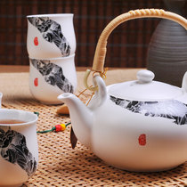 Complete set of tea teapot large teacup retro ceramic tea set kung fu tea set