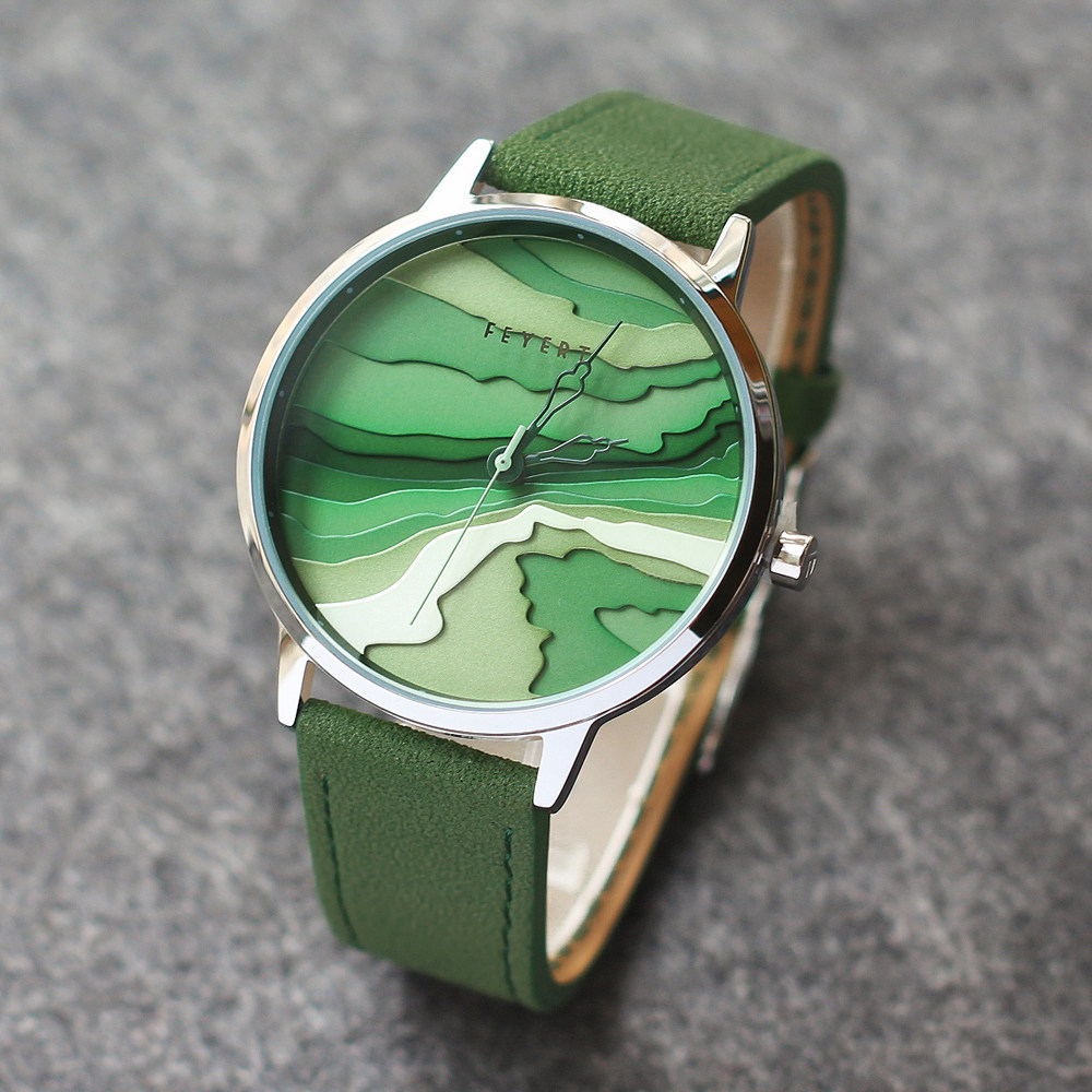 FEYERT outer single Japanese quartz movement Artistic creative design unisex middle and high school student watch for men and women