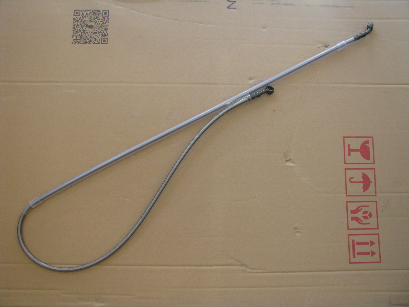 Jinan light riding War Mastiff QM150GY-C QM200GY-B front brake tubing (minus)