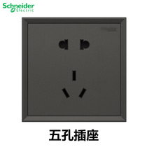 Schneider Hao Lang series five-hole socket Two-three-hole socket Power outlet deep space gray