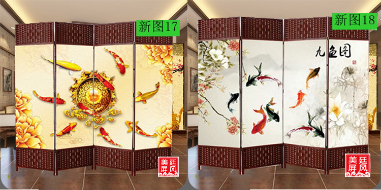Trung Quốc làm đẹp di động màn hình phân vùng màn hình gấp phòng khách đơn giản hiện đại Trung Quốc y học vải hiên trang trí vách ngăn - Màn hình / Cửa sổ tấm bình phong gỗ
