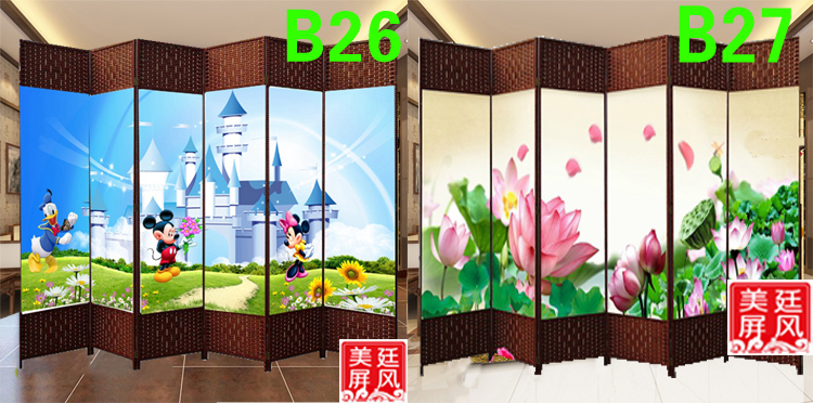Màn hình phòng khách đơn giản hiện đại văn phòng Trung Quốc y tế gỗ rắn vải quảng cáo di động hiên nhà Trung Quốc trú ẩn tường - Màn hình / Cửa sổ vách ngăn bình phong