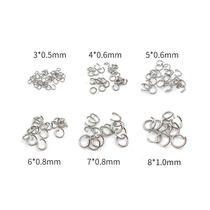 Diy jewelry accessories Necklace Bracelet Buckle Beaded material 100 stainless steel open ring Single ring connection C ring