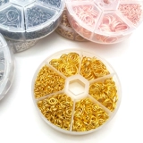 1010pcs одно кружковое кольцевое кольцо кольцо кольцо Железное кружок коробка DIY ручной ювелирные аксессуары с закрытым ртом кольцо кольцо кольцо