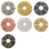 1010pcs одно кружковое кольцевое кольцо кольцо кольцо Железное кружок коробка DIY ручной ювелирные аксессуары с закрытым ртом кольцо кольцо кольцо