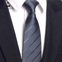 FALVLITE Hand Tie Men's Business Dress Wedding Dark Grey Black Tide Tie Free Tie Men's Zipper Style