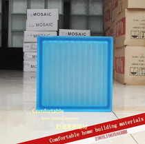 Blue Parallel Textured Frosted Colored Sevee Glass Brick Genguan Toilet Partition Wall Manufacturer Direct recommendation