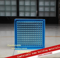 Blue Parallel Textured Colored Sevee Glass Brick Partition Living Room Background Wall Manufacturer Direct Marketing Dispensers Recommendation