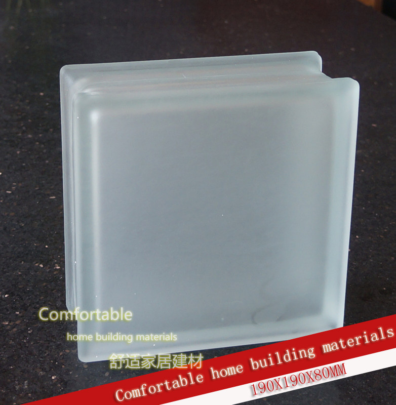 Straight grain frosted white translucent opaque glass brick Bathroom entrance toilet partition wall super popular