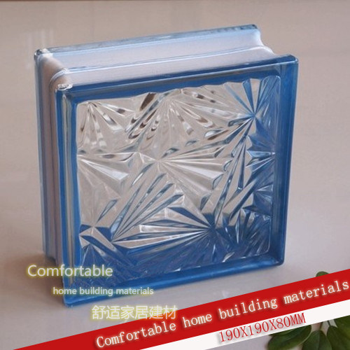 Blue ice coloured edge colored Haiwei glass brick bathroom bathroom partition wall manufacturers recommended