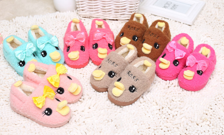 Pantoufles enfants en suède pour hiver - semelle caoutchouc - Ref 1031263 Image 14