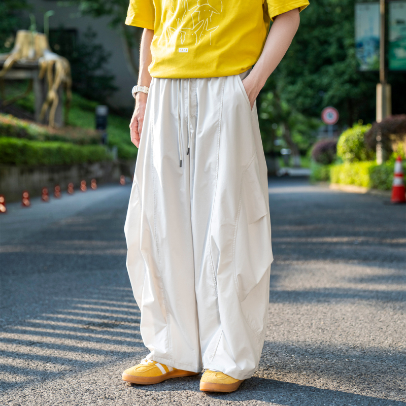 Pd Adult Drawstring Quick-Dry Scimitar Wide-Leg Pants Loose Versatile Slimming Long Pants Men's Summer Casual Waterproof Paratrooper Pants Pd Adult Drawstring Quick-Dry Scimitar Wide-Leg Pants Loose Versatile Slimming Long Pants Men's Summer Casual Waterproof Paratrooper Pants