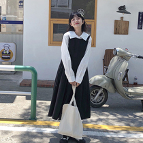 (Spot) loyal dog Small eight pear-shaped homemade-back time solid color slimming sleeveless dress Joker thin h