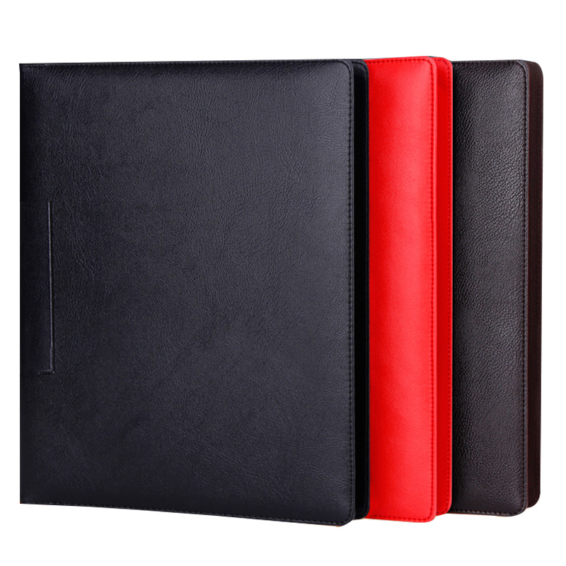 Leather four - hole joy page insert folder 4 hole O type hole type hole type of recipe printed custom logo