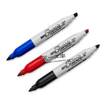 Sanfu Sharpie square mouth double head marker pen large double head marker pen head round one flat oil pen