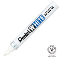 Pivia white note pen 100W-M Pentel WHITE note pen white lacquered oil pen import